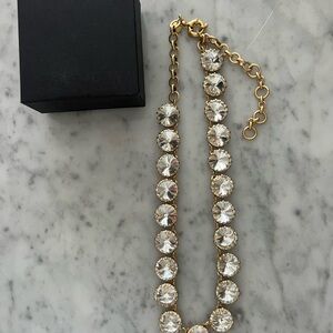 JCrew Round Faceted Crystal Rivoli Necklace